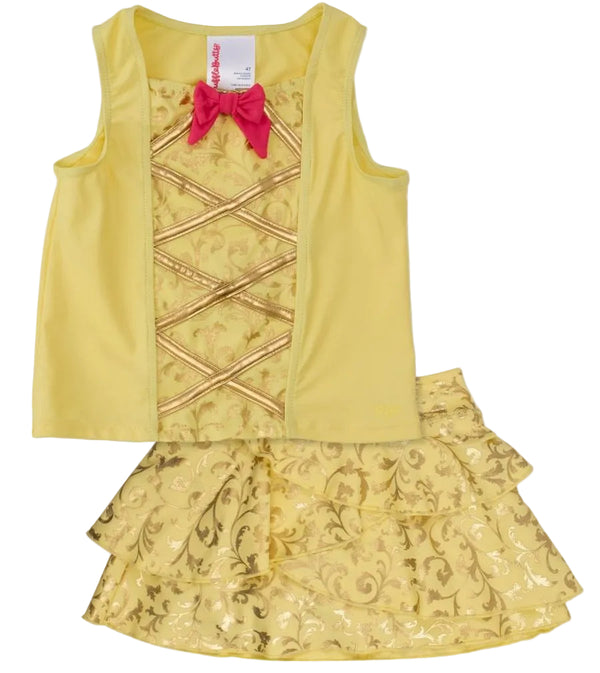 Active Princess Tiered Skort Set- Golden Princess