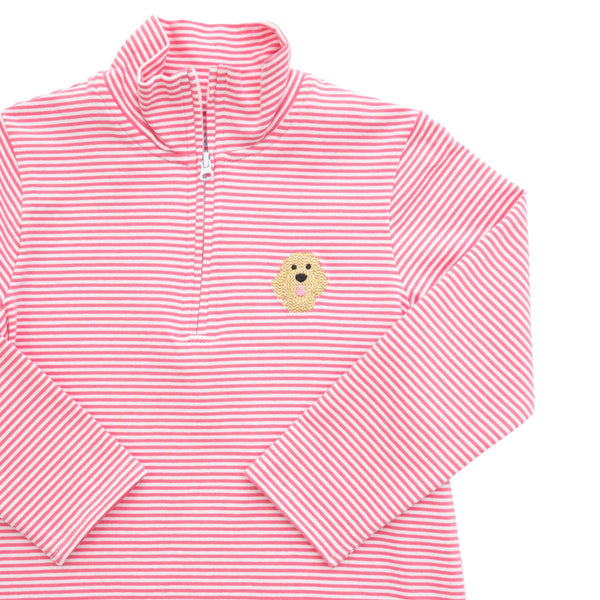 Goldendoodle 1/4 Zip Ruffle Pullover