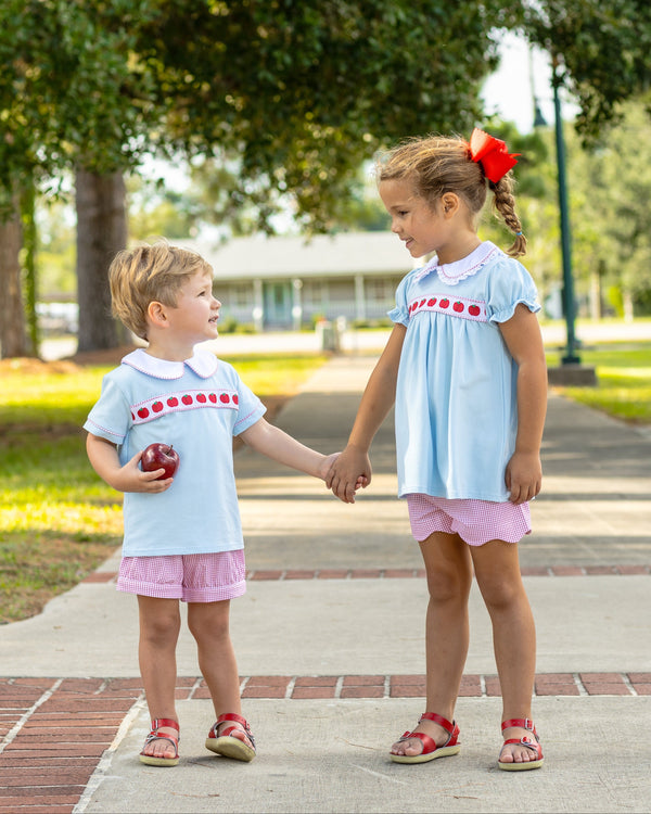 Apple Ribbon Banded Short Set