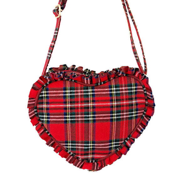 Heart Purse- Red Plaid
