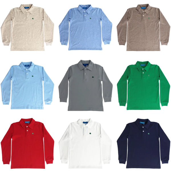 Harry L/S Polo- Gray