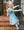 Harper Dress- Beaufort Blue Velvet, Winter White Velvet