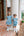 Harper Dress- Beaufort Blue Velvet, Winter White Velvet