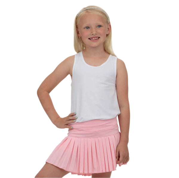 Mini Pleated Skort- Solid Pink