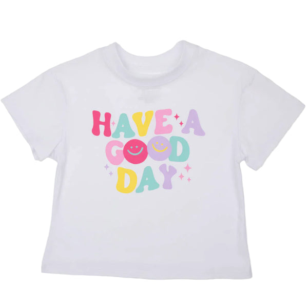 Have a Good Day Boxy T- White