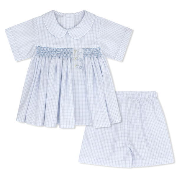 Hayes Short Set- Blue Windowpane