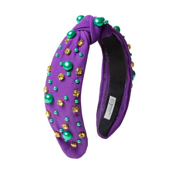 Mardi Gras Gemstone Headband- Large
