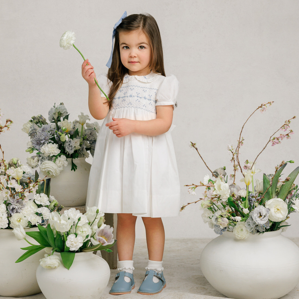 Heritage Bleu Ruffle Dress