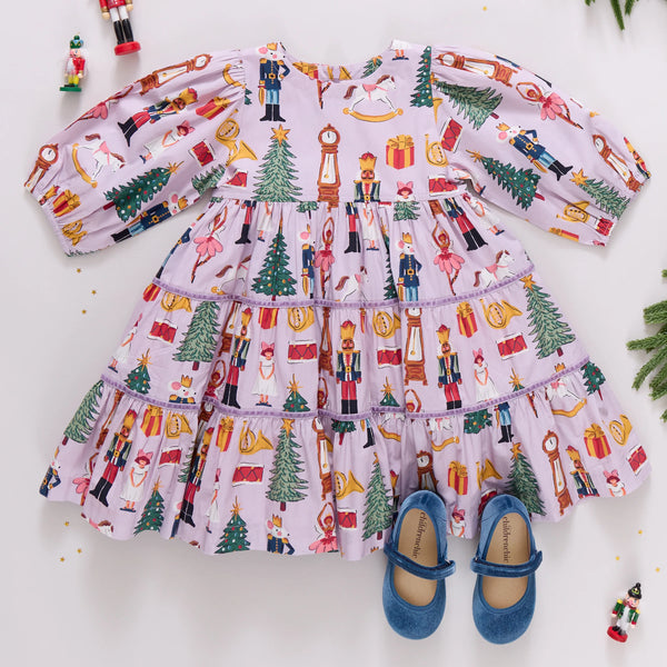 Peachy Dress- Lavender Nutcracker