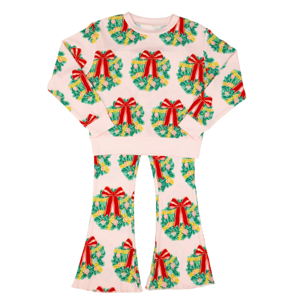 Sweatshirt & Leggings Set- Wreaths