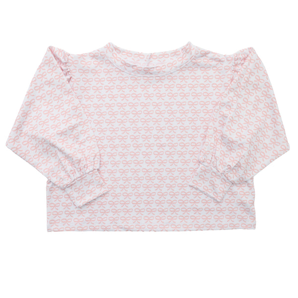 LS Box Top- Pink Bows