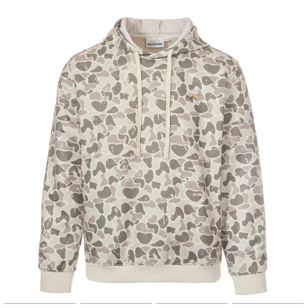 Youth Quilted Hoodie- Marsh Camo