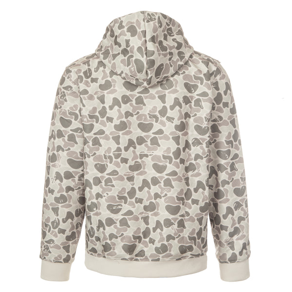 Youth Quilted Hoodie- Marsh Camo