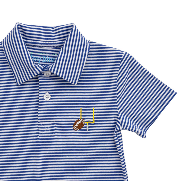 Game Day Polo Romper- Royal