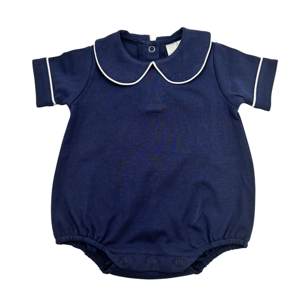Piping Collared Bubble- Navy