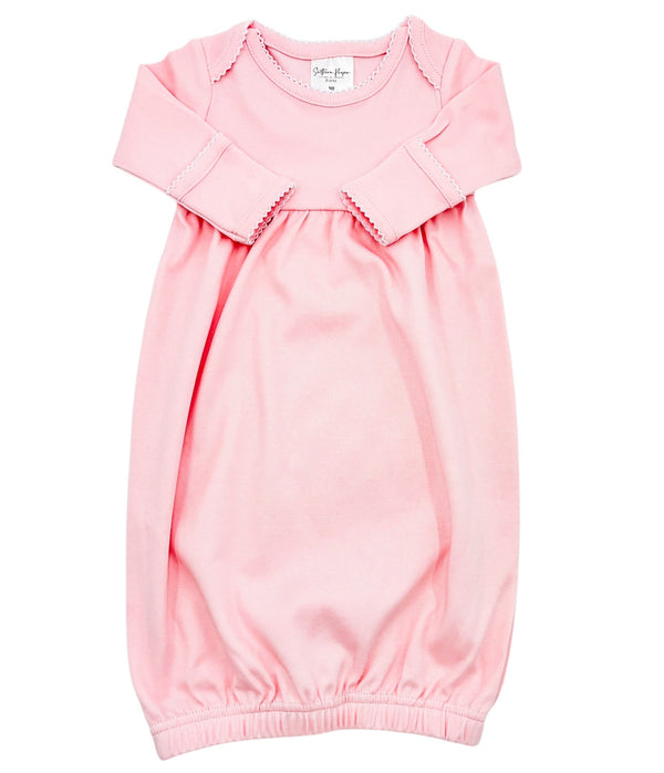 Picot Trim Gown- Pink