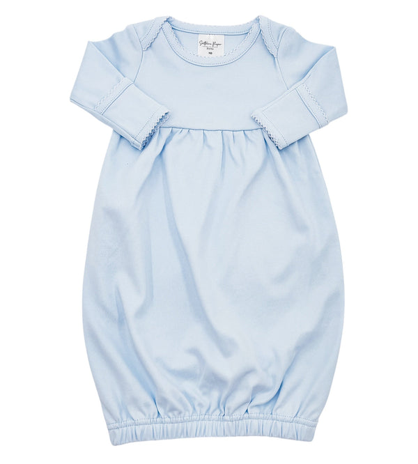 Picot Trim Gown- Blue