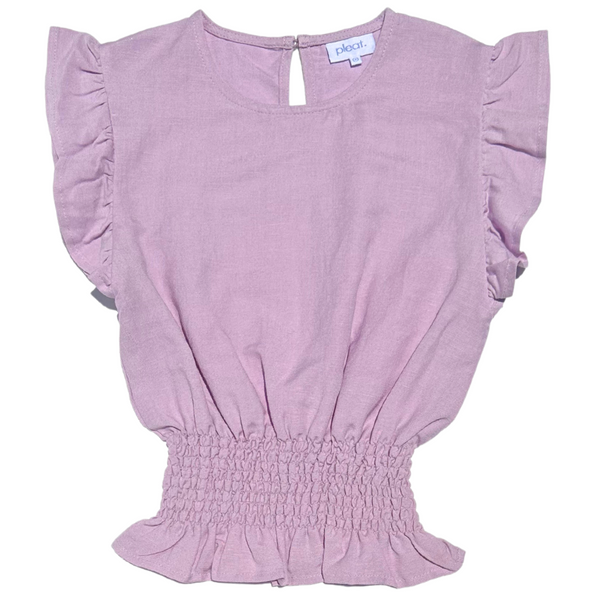 Cille Top- Lilac Linen