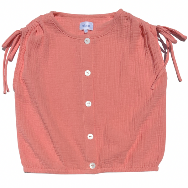 Maggie Top- Coral Gauze