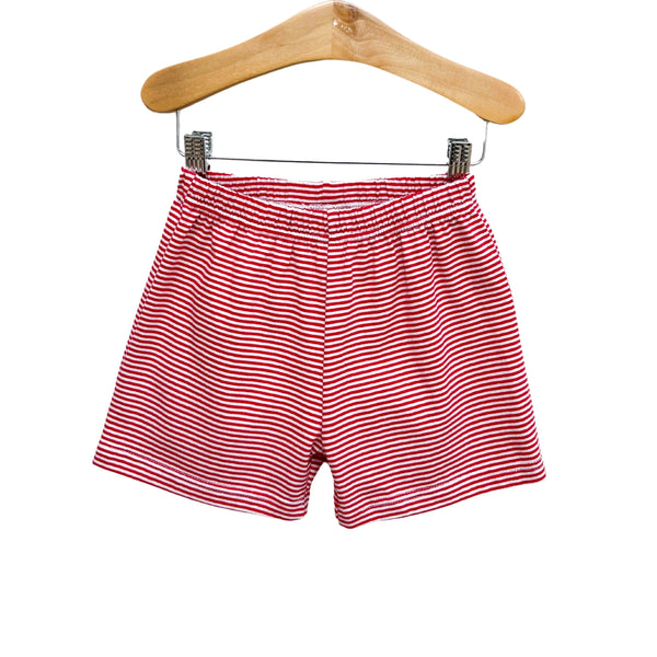 Knit Shorts- Red Stripe