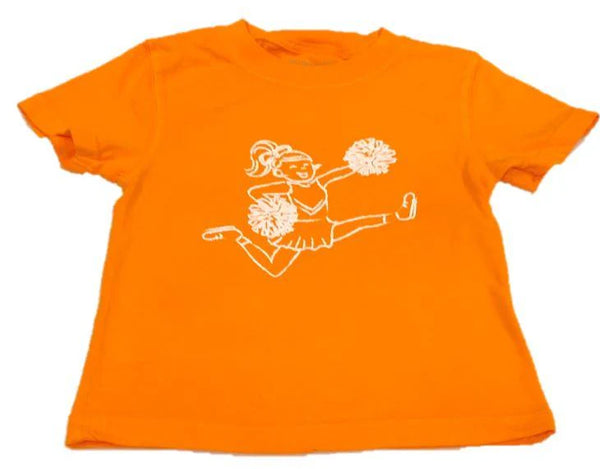 Bright Orange/White Cheerleader T-Shirt
