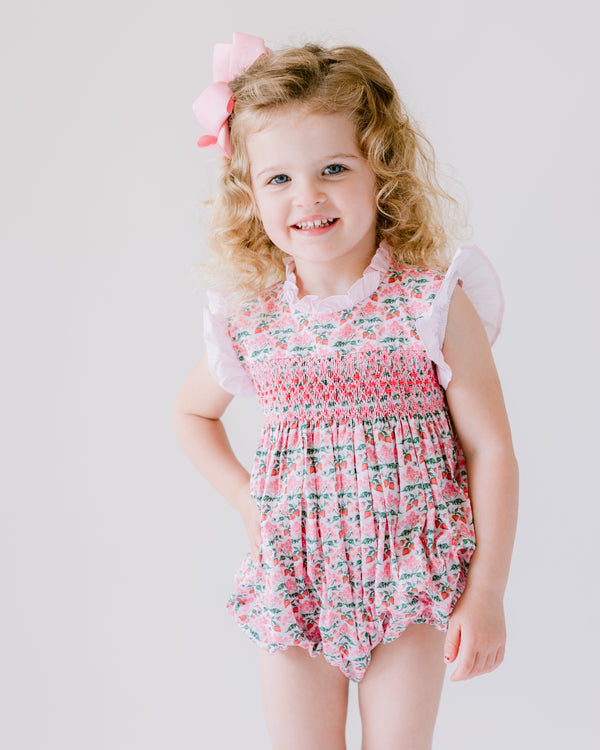 Strawberry Smocked Bubble
