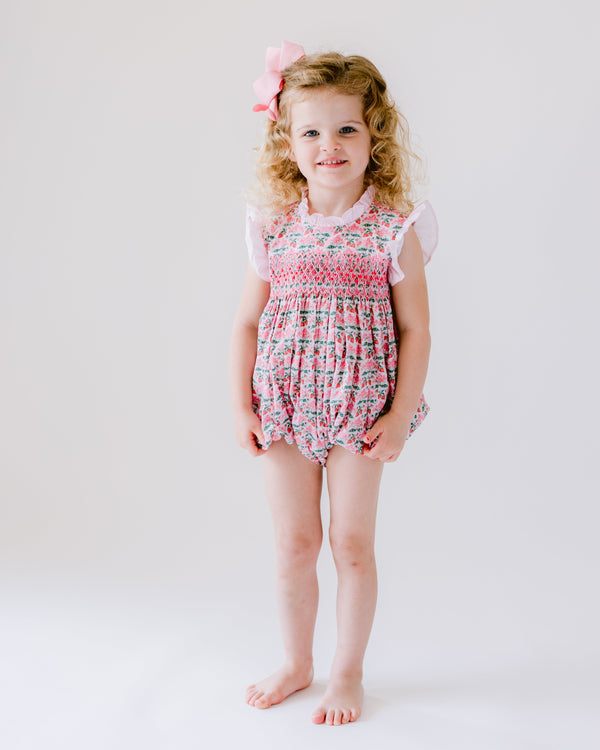 Strawberry Smocked Bubble