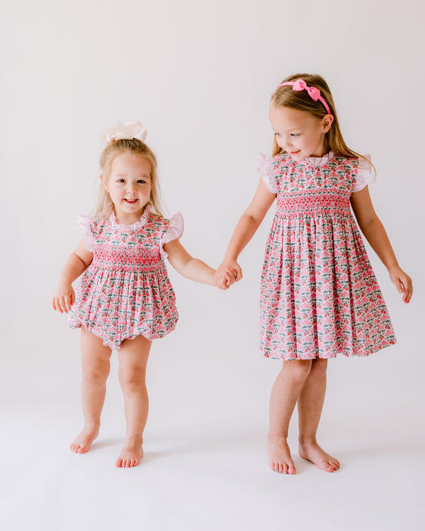 Strawberry Smocked Bubble