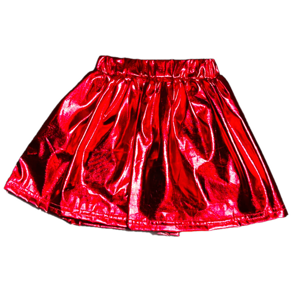 Red Metallic Skort