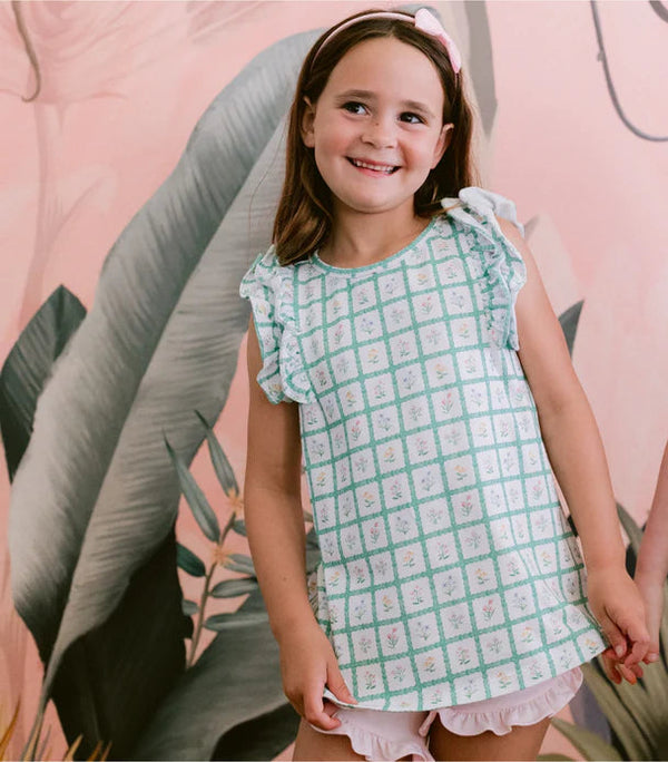 Whimsy Knit Ruffle Short Set