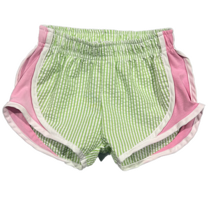 Lime Stripe Shorts (Pink Side)