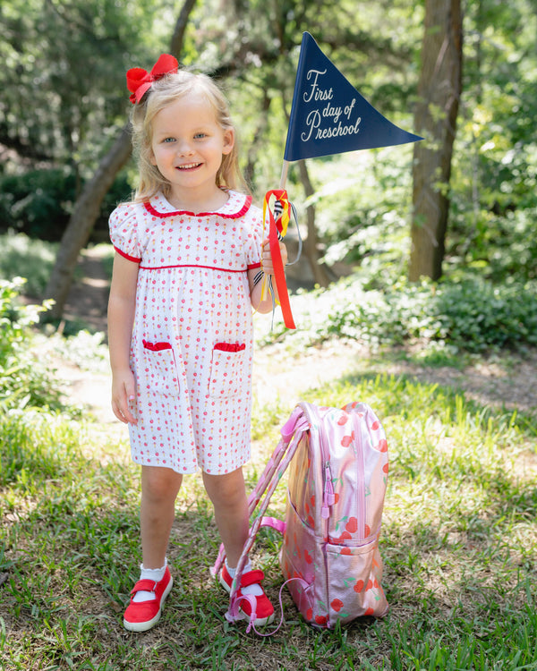 Back To School Knit Ruffle Dress