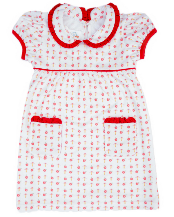 Back To School Knit Ruffle Dress