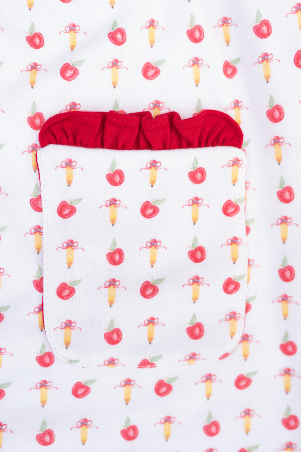Back To School Knit Ruffle Dress
