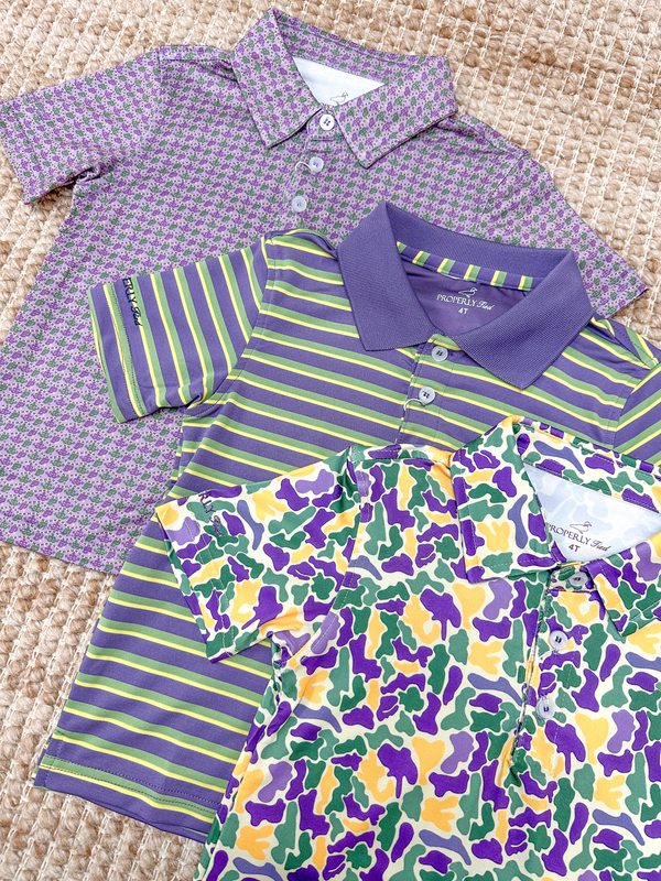 Inlet Polo- Mardi Gras Camo