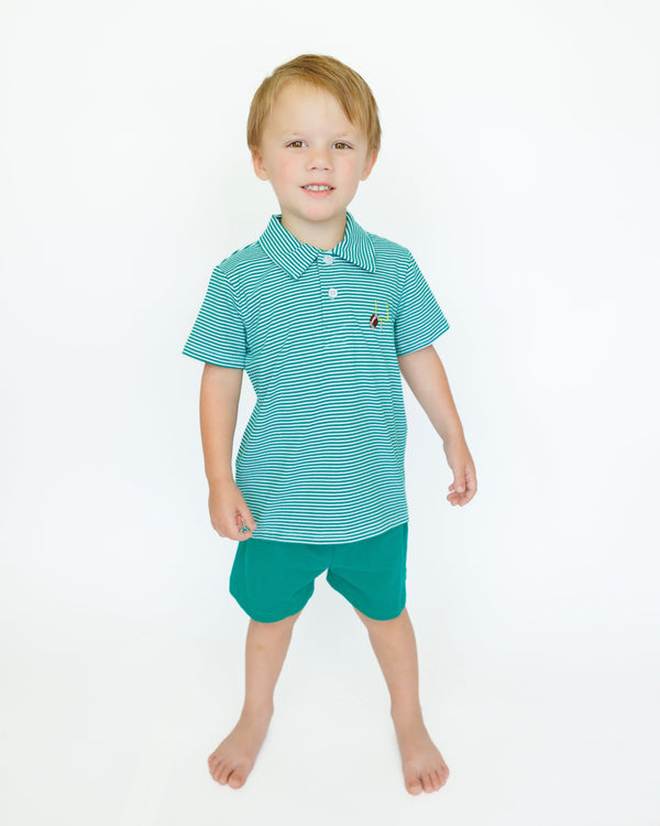 Game Day Polo- Green
