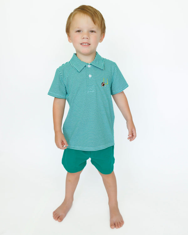 Game Day Polo- Green