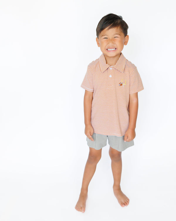 Game Day Polo- Burnt Orange
