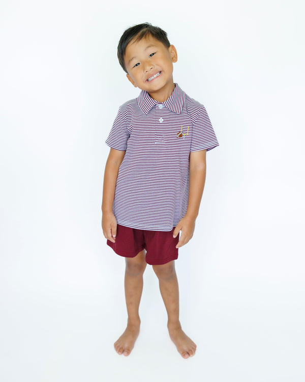 Game Day Polo- Maroon