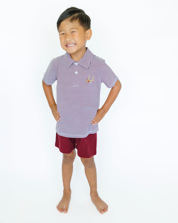 Game Day Polo- Maroon