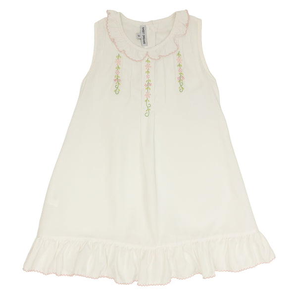 Embroidered Flower Vine Gown