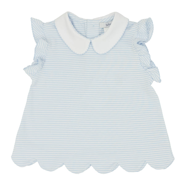 Blue Stripe Sleeveless T-Shirt