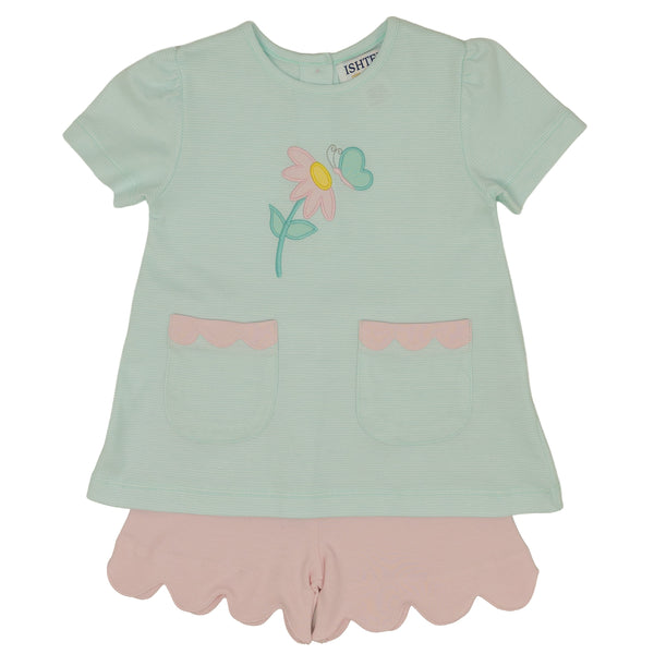 Butterfly Scalloped Short Set