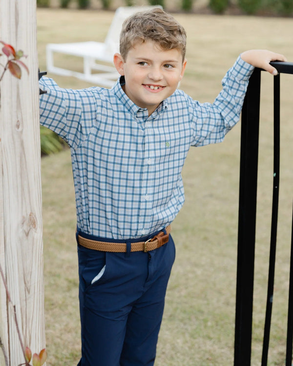 Performance Button Down- Stone