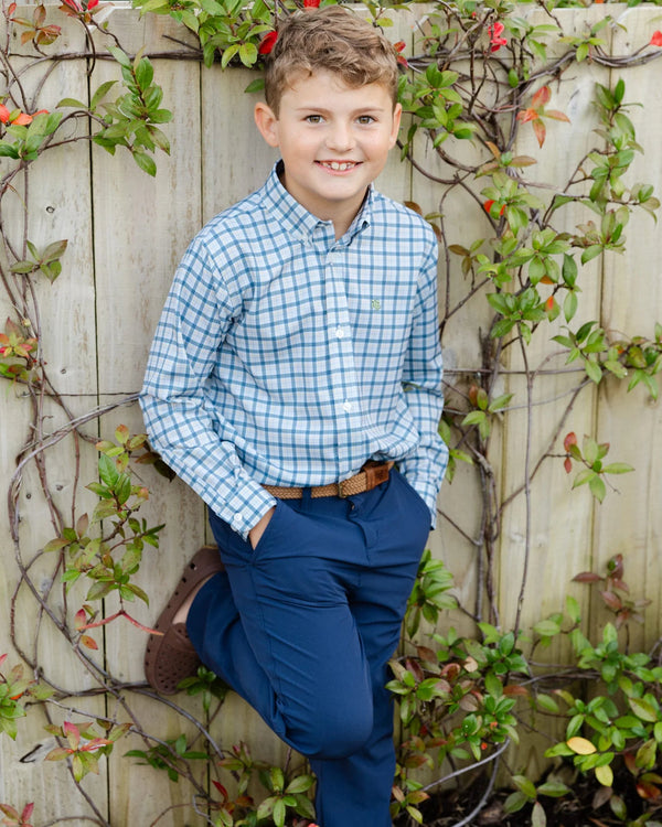 Performance Button Down- Stone