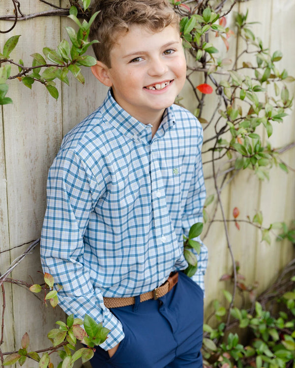 Performance Button Down- Stone