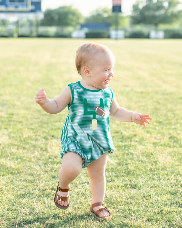 Down, Set, Hut Bubble- Green Stripe