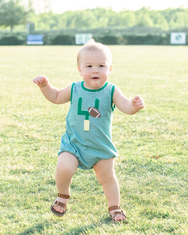 Down, Set, Hut Bubble- Green Stripe