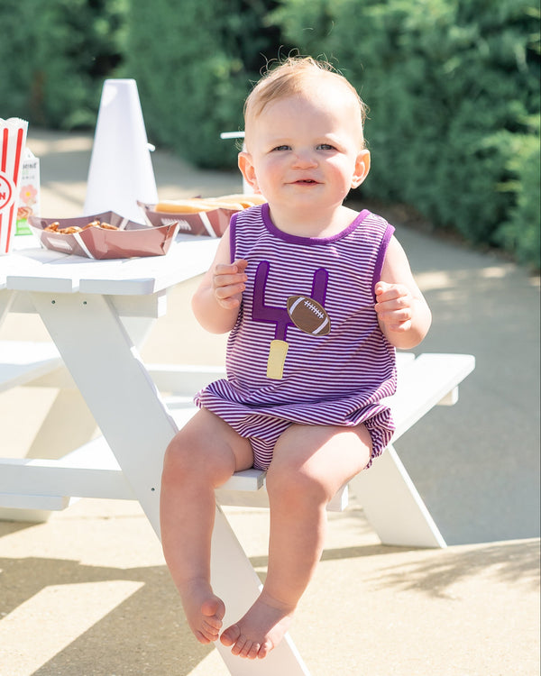 Down, Set, Hut Bubble- Purple Stripe