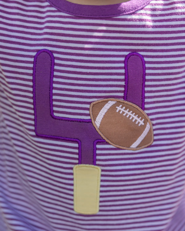 Down, Set, Hut Bubble- Purple Stripe